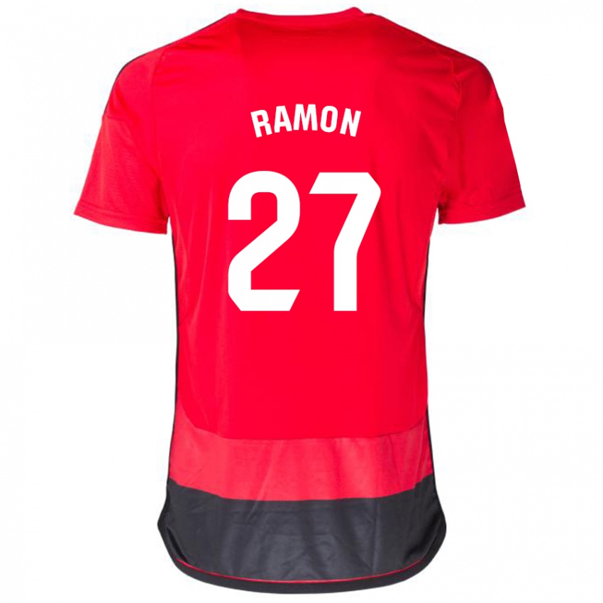 Dětské Pablo Ramón #27 Červená Černá Domů Hráčské Dresy 2023/24 Dres