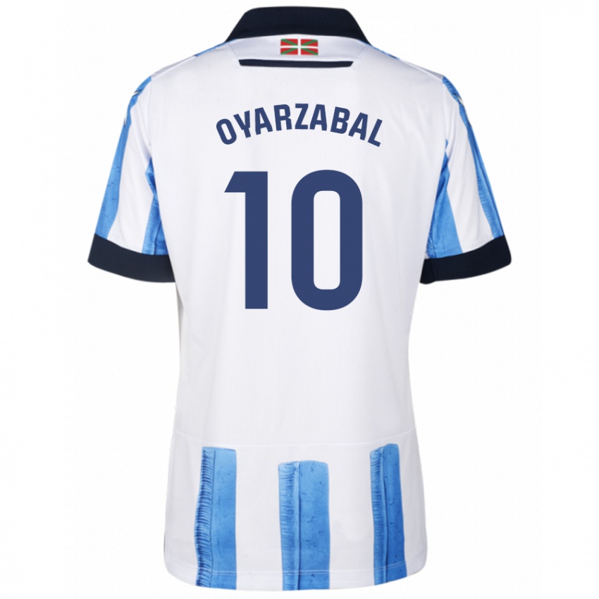 Dětské Mikel Oyarzabal #10 Modrá Bílá Domů Hráčské Dresy 2023/24 Dres