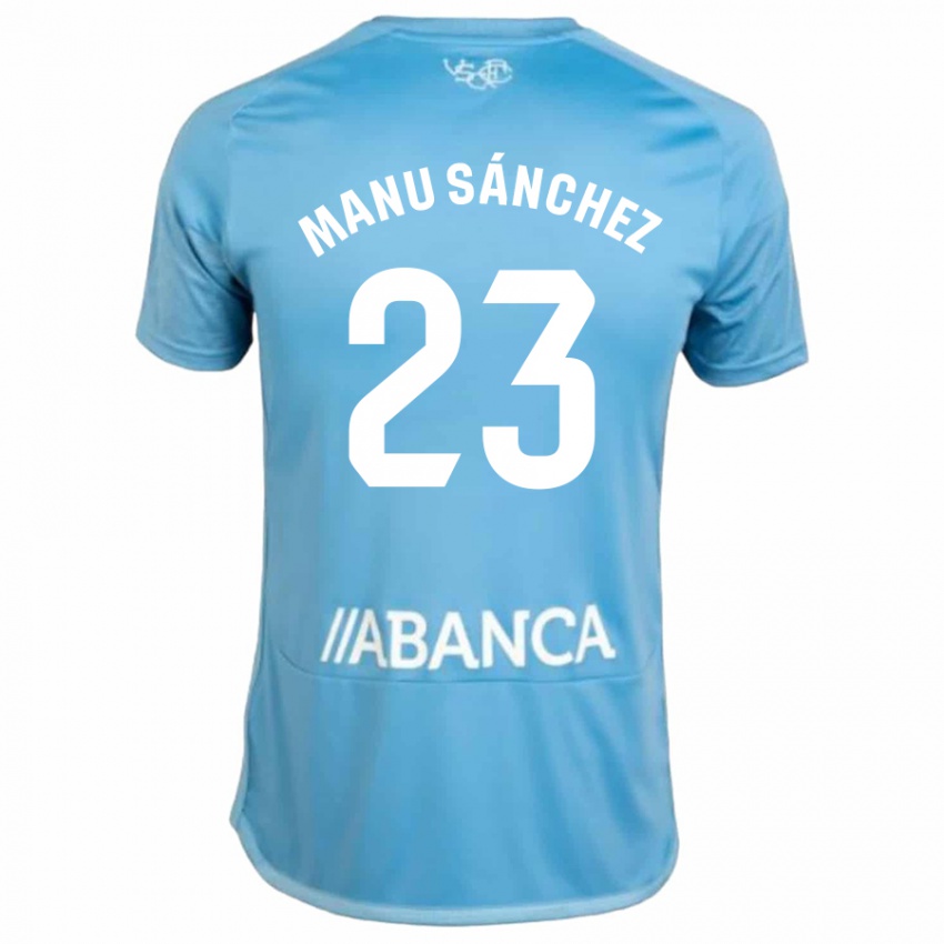Dětské Manu Sanchez #23 Modrý Domů Hráčské Dresy 2023/24 Dres