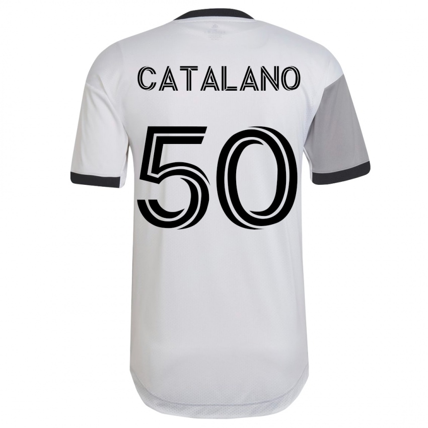 Dětské Gianluca Catalano #50 Bílý Daleko Hráčské Dresy 2023/24 Dres