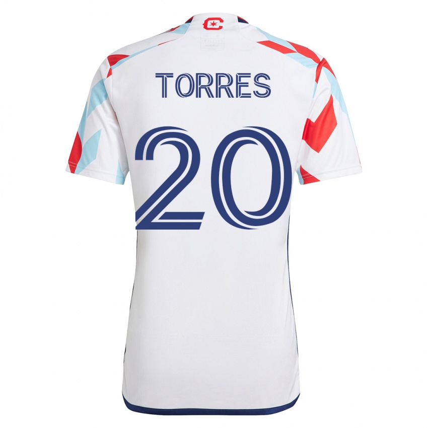 Dětské Jairo Torres #20 Bílá Modrá Daleko Hráčské Dresy 2023/24 Dres