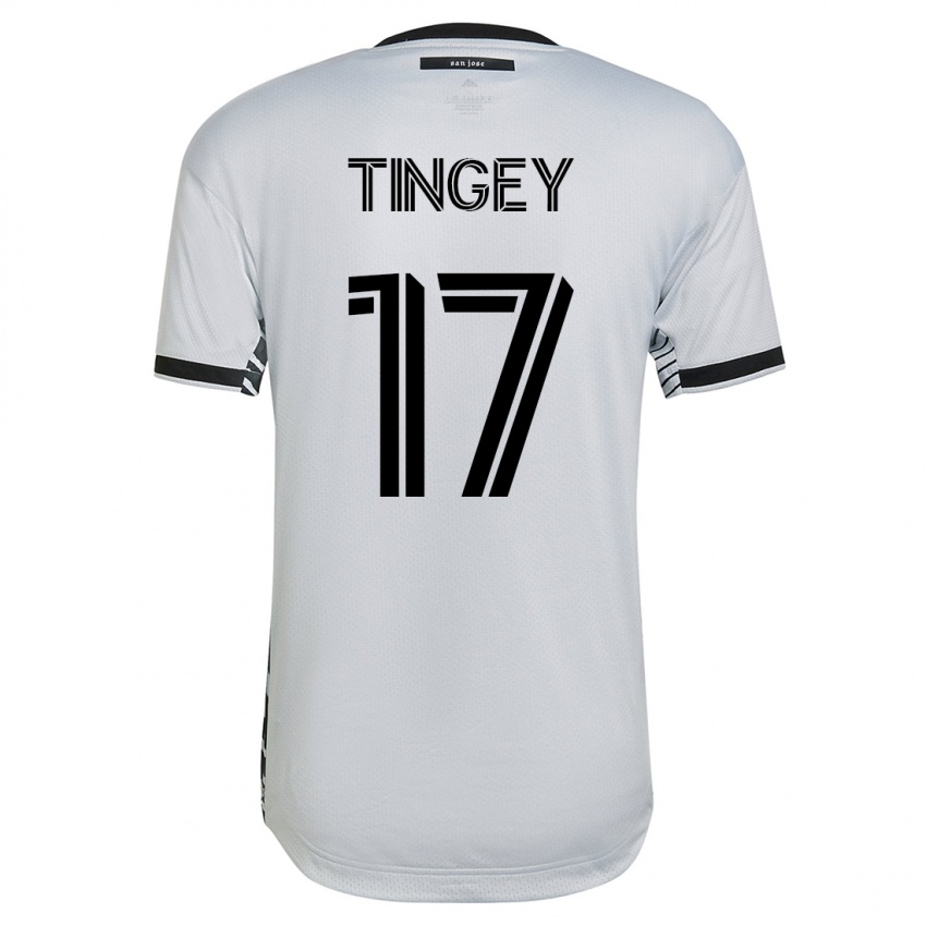 Dětské Keegan Tingey #17 Bílý Daleko Hráčské Dresy 2023/24 Dres