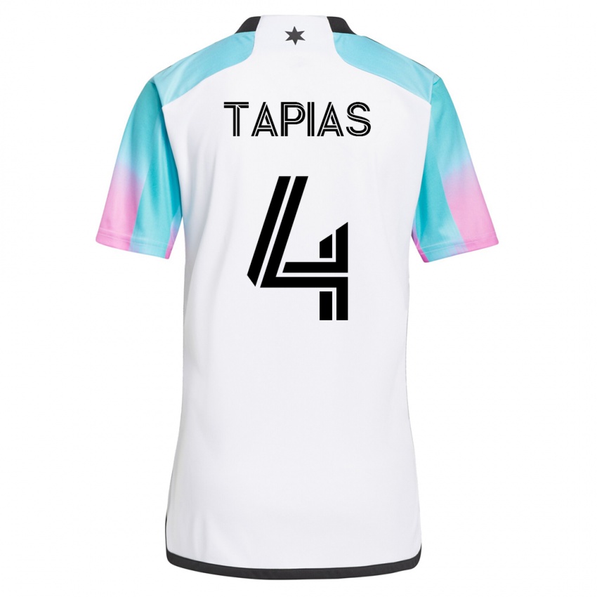 Dětské Miguel Tapias #4 Bílý Daleko Hráčské Dresy 2023/24 Dres
