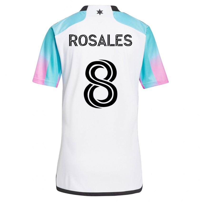 Dětské Joseph Rosales #8 Bílý Daleko Hráčské Dresy 2023/24 Dres