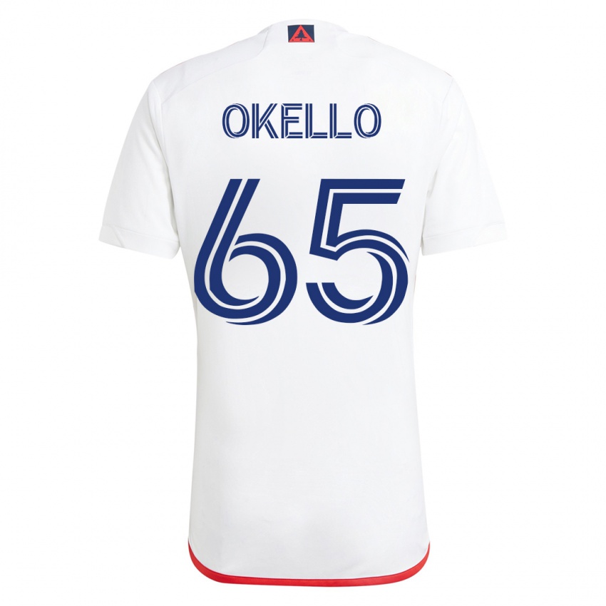 Dětské Noble Okello #65 Bílá Červená Daleko Hráčské Dresy 2023/24 Dres