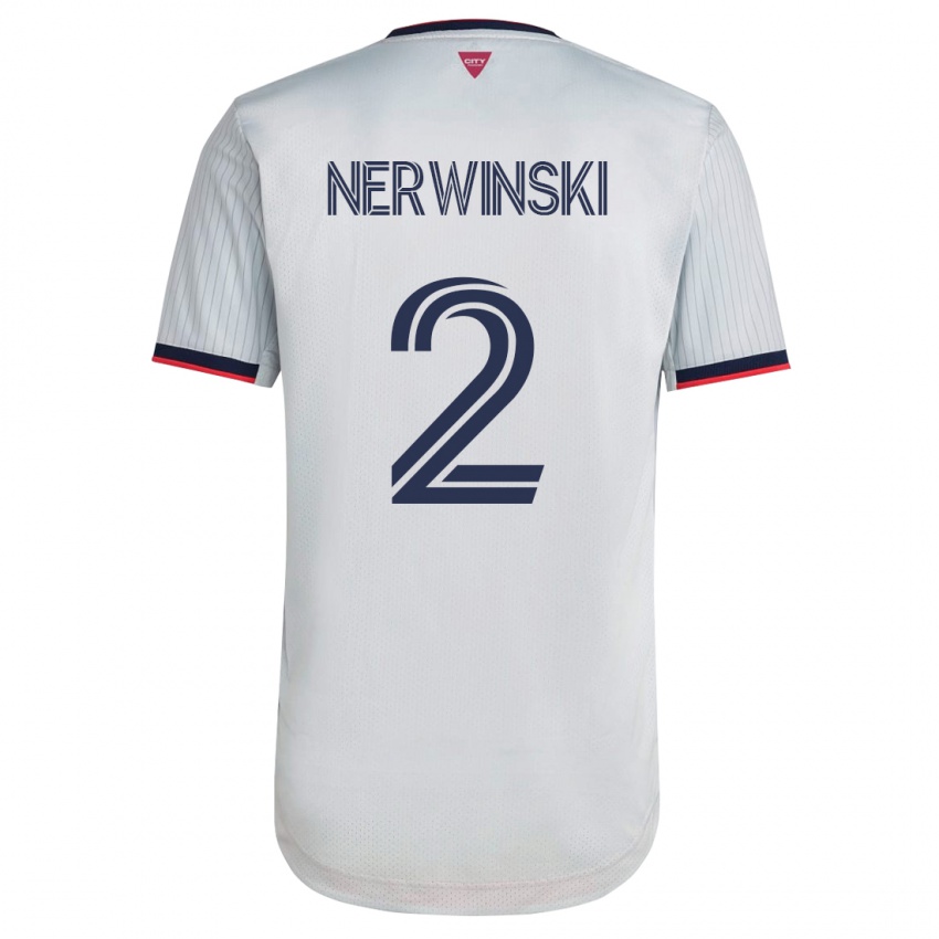 Dětské Jake Nerwinski #2 Bílý Daleko Hráčské Dresy 2023/24 Dres