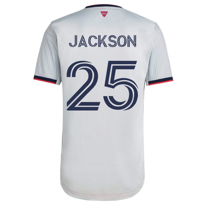 Dětské Aziel Jackson #25 Bílý Daleko Hráčské Dresy 2023/24 Dres