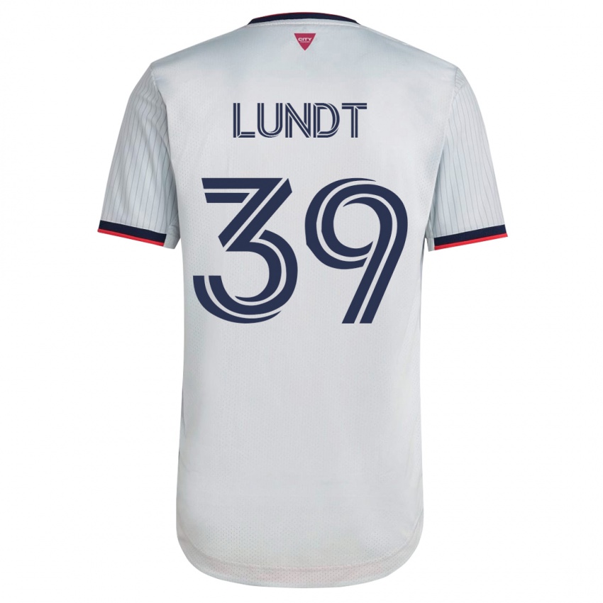 Dětské Ben Lundt #39 Bílý Daleko Hráčské Dresy 2023/24 Dres