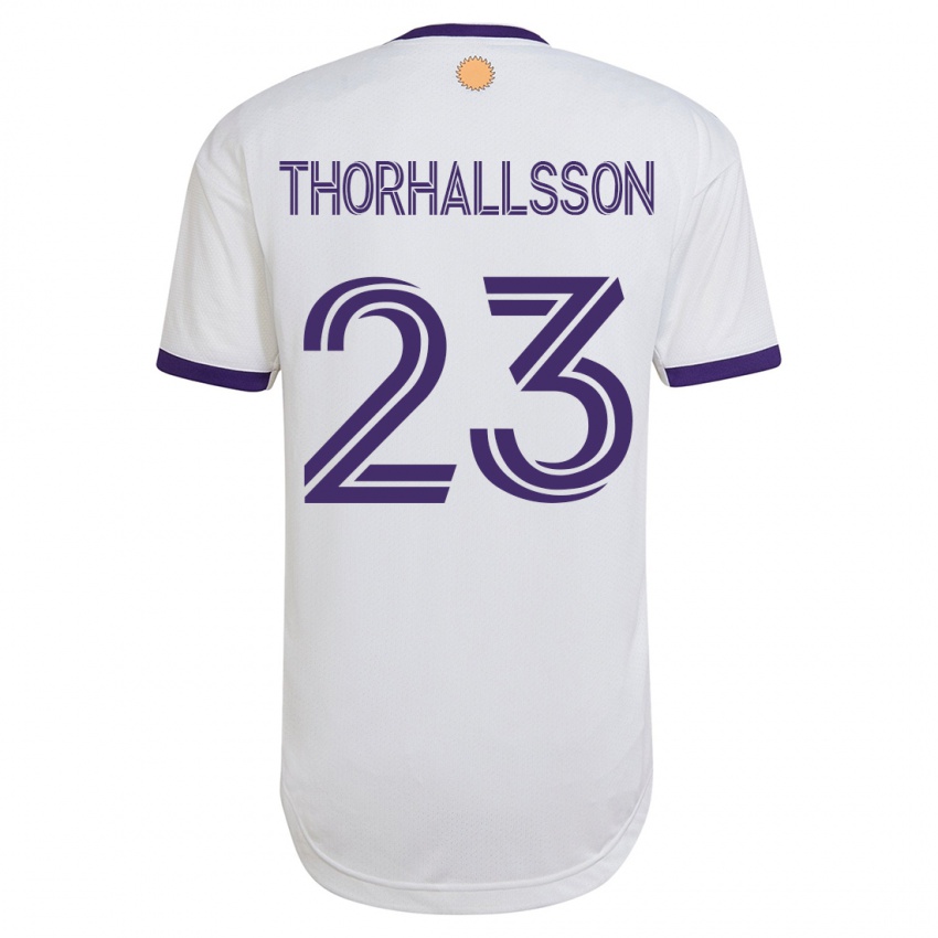 Dětské Dagur Dan Thórhallsson #23 Bílý Daleko Hráčské Dresy 2023/24 Dres