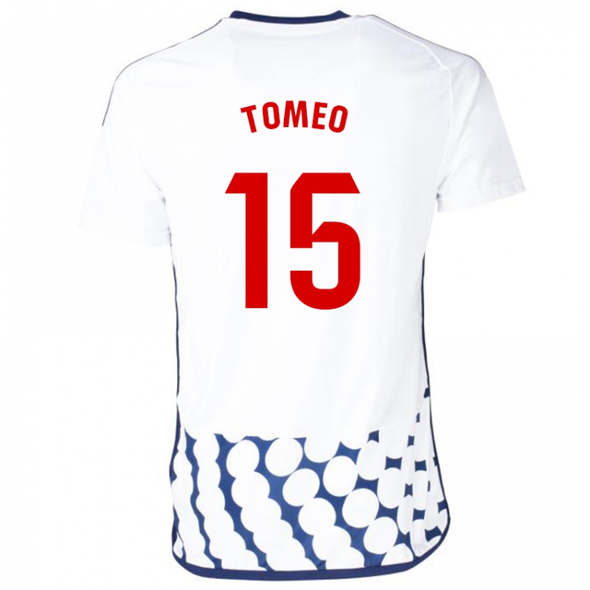 Dětské Pablo Tomeo #15 Bílý Daleko Hráčské Dresy 2023/24 Dres