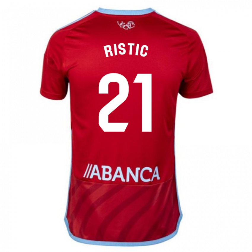 Dětské Mihailo Ristic #21 Červené Daleko Hráčské Dresy 2023/24 Dres