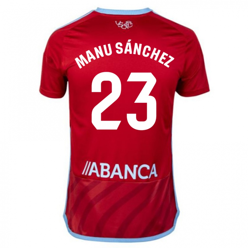 Dětské Manu Sanchez #23 Červené Daleko Hráčské Dresy 2023/24 Dres