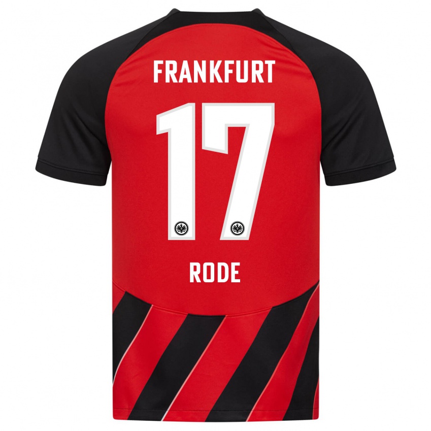 Pánské Sebastian Rode #17 Červená Černá Domů Hráčské Dresy 2023/24 Dres