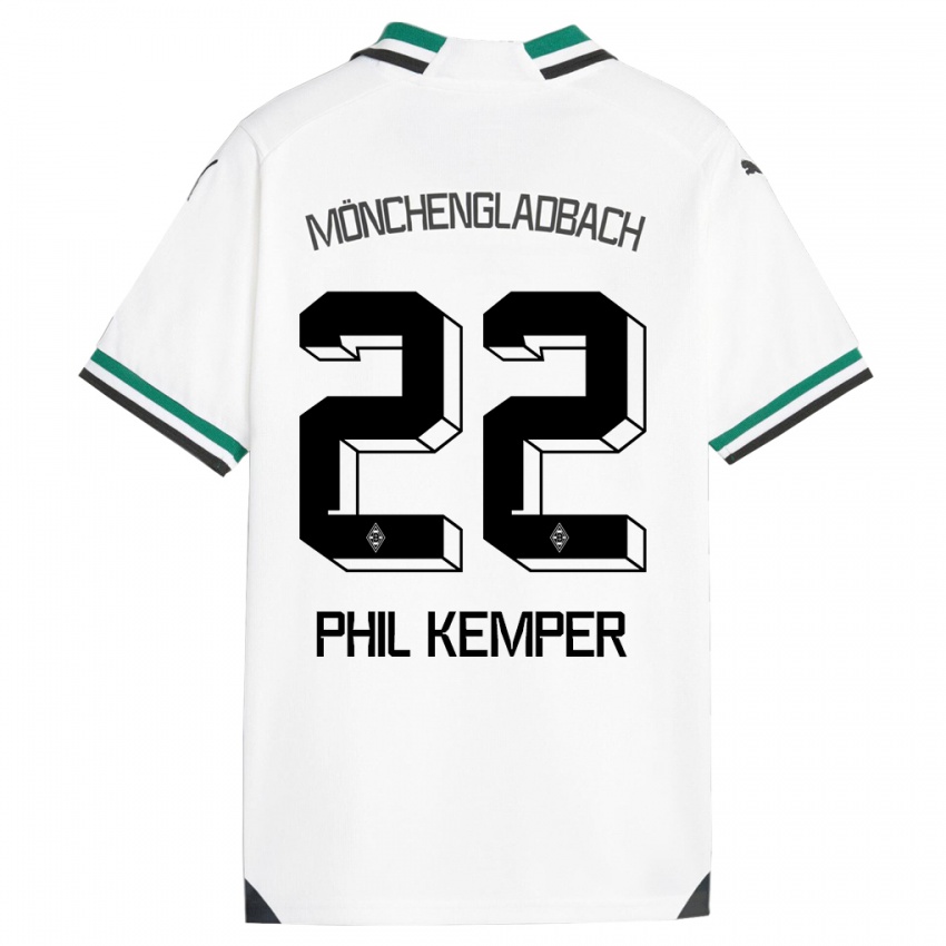 Pánské Phil Kemper #22 Bílá Zelená Domů Hráčské Dresy 2023/24 Dres