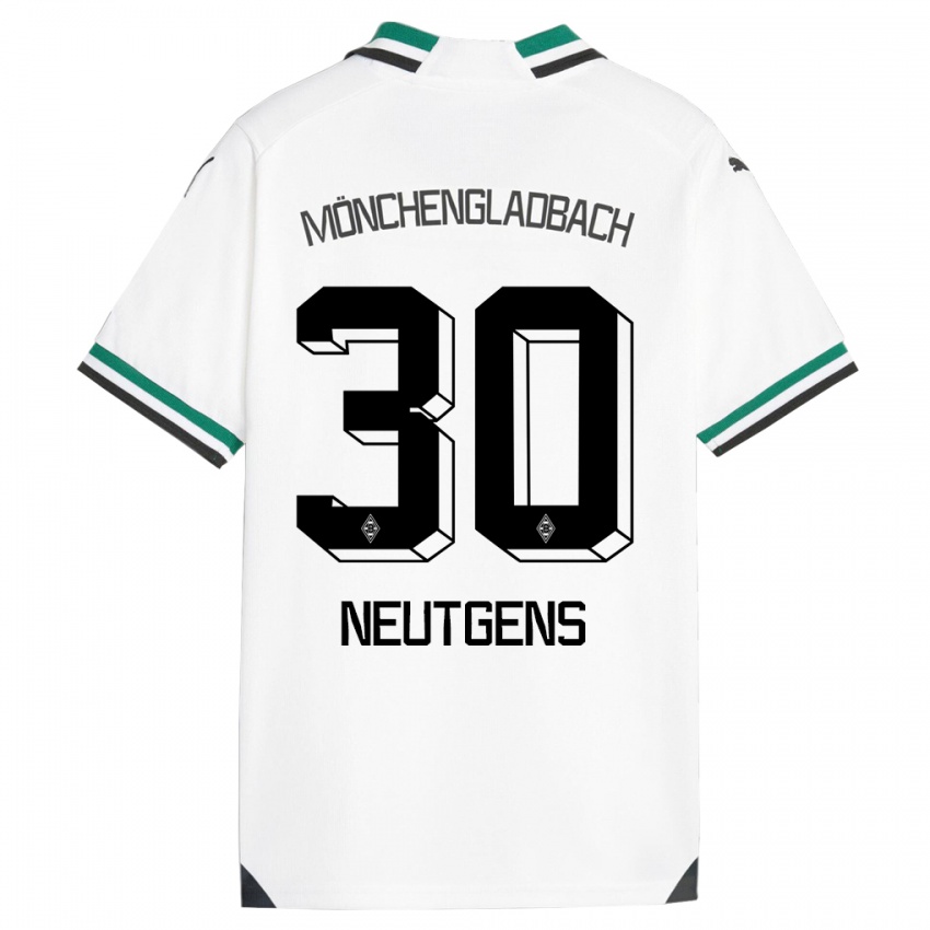 Pánské Maximilian Neutgens #30 Bílá Zelená Domů Hráčské Dresy 2023/24 Dres