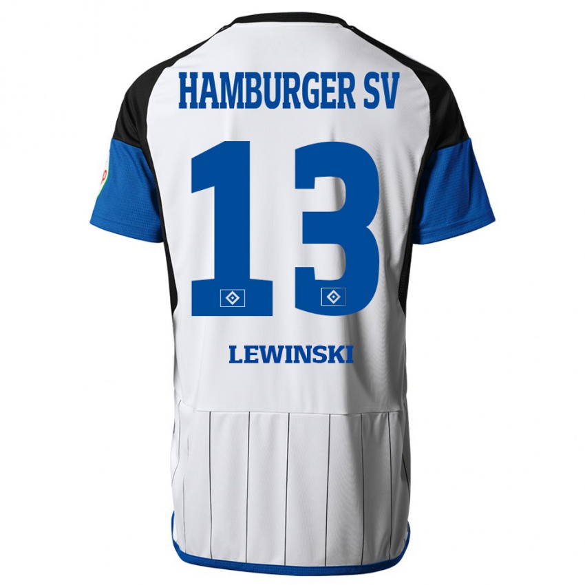 Pánské Fyn-Luca Lewinski #13 Bílý Domů Hráčské Dresy 2023/24 Dres