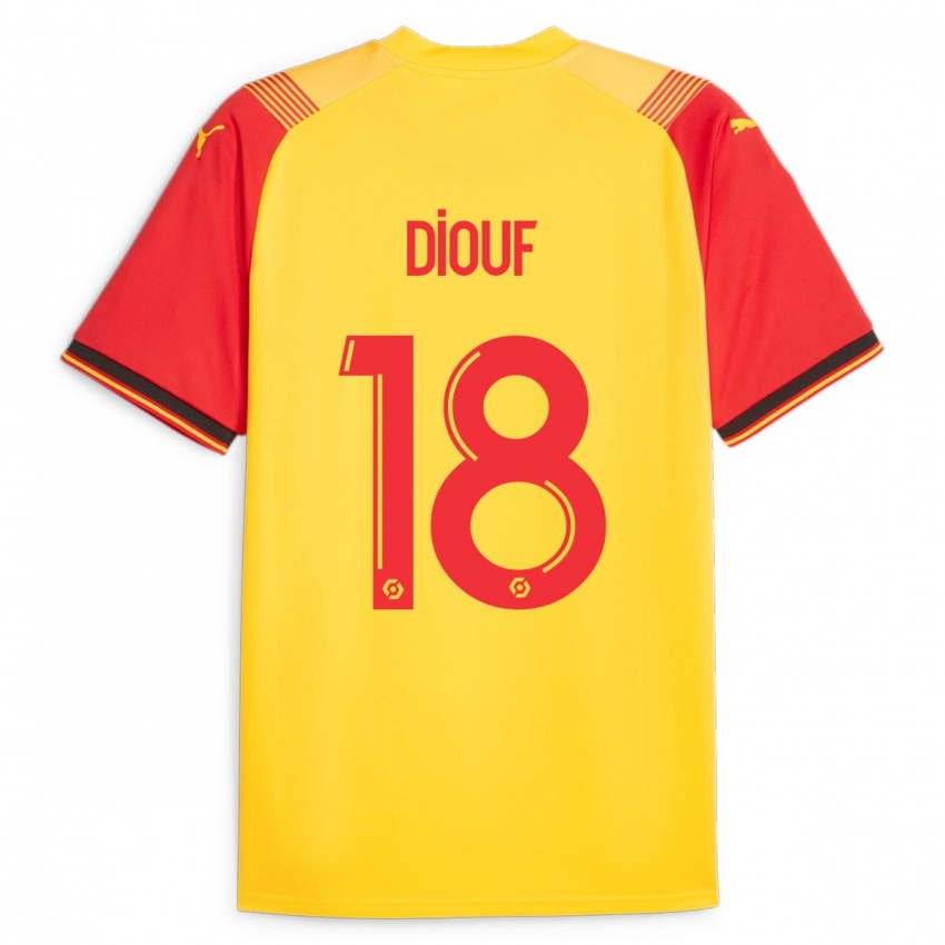 Pánské Andy Diouf #18 Žlutá Domů Hráčské Dresy 2023/24 Dres