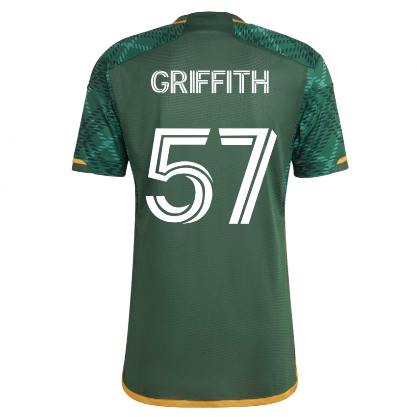 Pánské Víctor Griffith #57 Zelená Domů Hráčské Dresy 2023/24 Dres