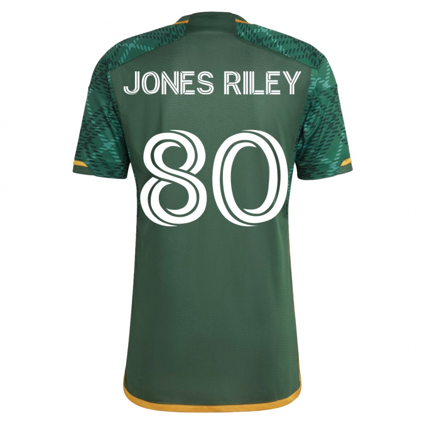 Pánské Jaden Jones-Riley #80 Zelená Domů Hráčské Dresy 2023/24 Dres