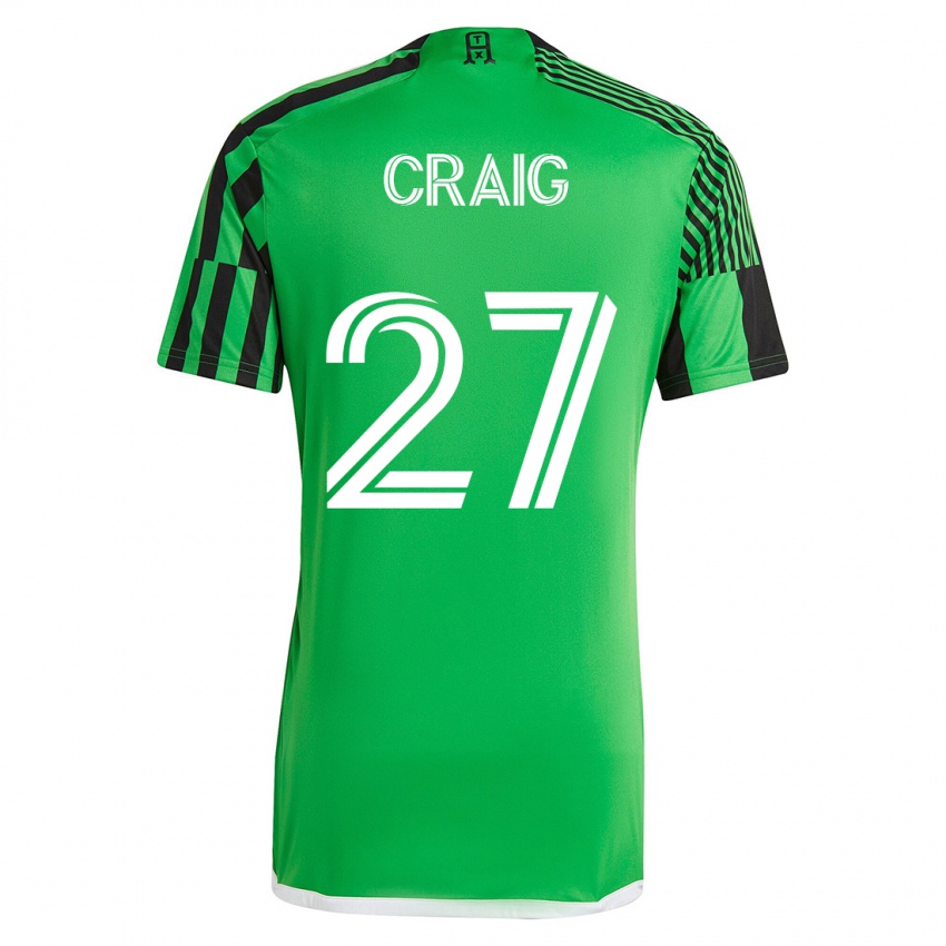 Pánské Brandan Craig #27 Zelená Černá Domů Hráčské Dresy 2023/24 Dres