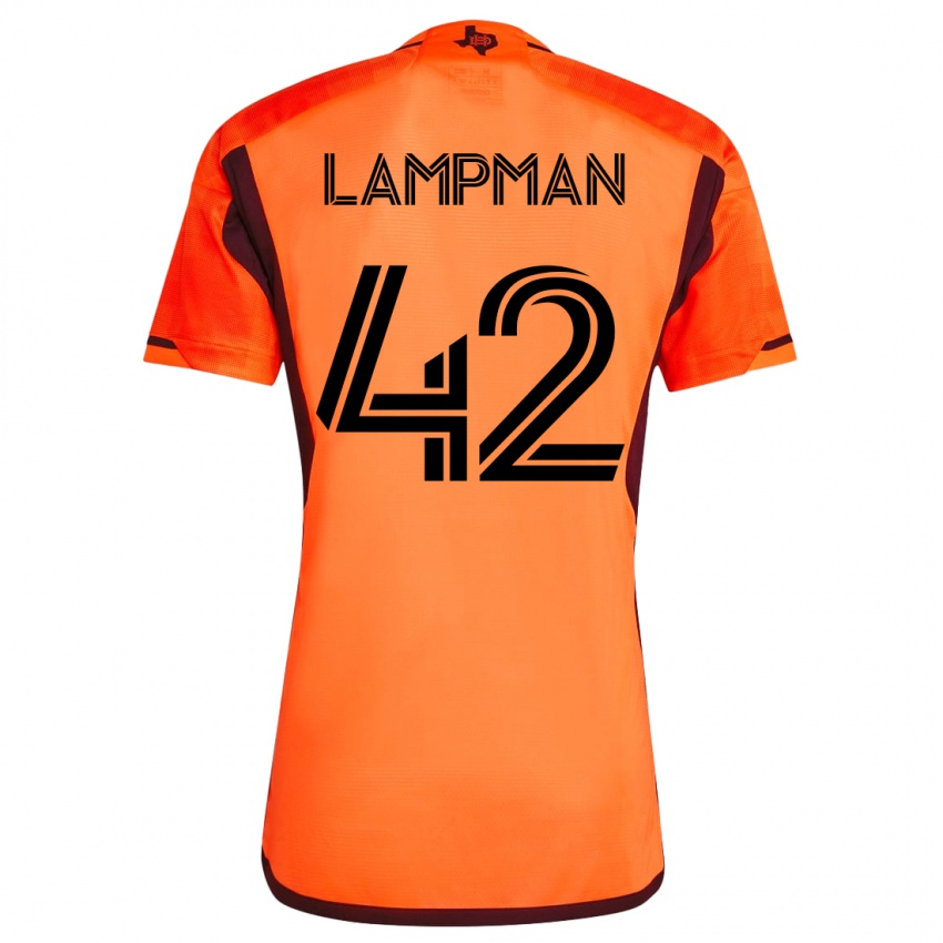 Pánské Tate Lampman #42 Oranžový Domů Hráčské Dresy 2023/24 Dres