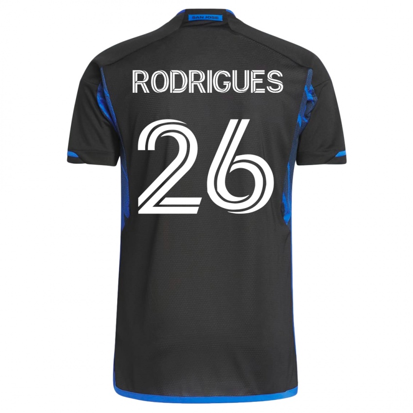 Pánské Rodrigues #26 Modrá, Černá Domů Hráčské Dresy 2023/24 Dres