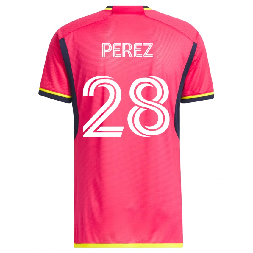 Pánské Miguel Perez #28 Růžový Domů Hráčské Dresy 2023/24 Dres