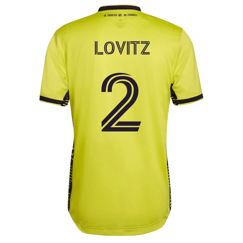 Pánské Daniel Lovitz #2 Žlutá Domů Hráčské Dresy 2023/24 Dres