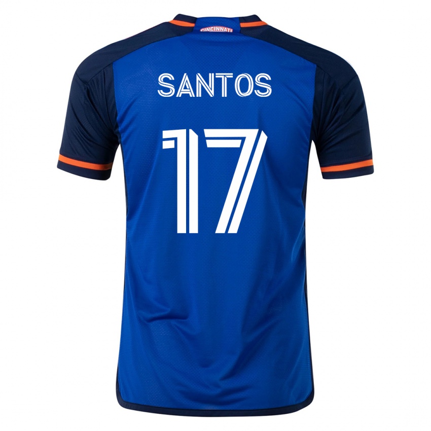 Pánské Sergio Santos #17 Modrý Domů Hráčské Dresy 2023/24 Dres