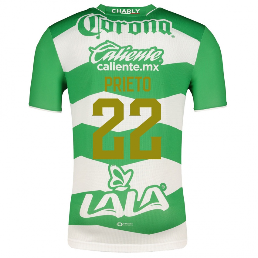 Pánské Ronaldo Prieto #22 Zelená Domů Hráčské Dresy 2023/24 Dres