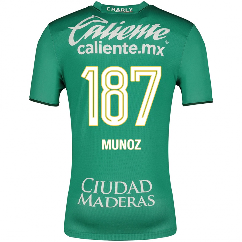 Pánské Diego Muñoz #187 Zelená Domů Hráčské Dresy 2023/24 Dres
