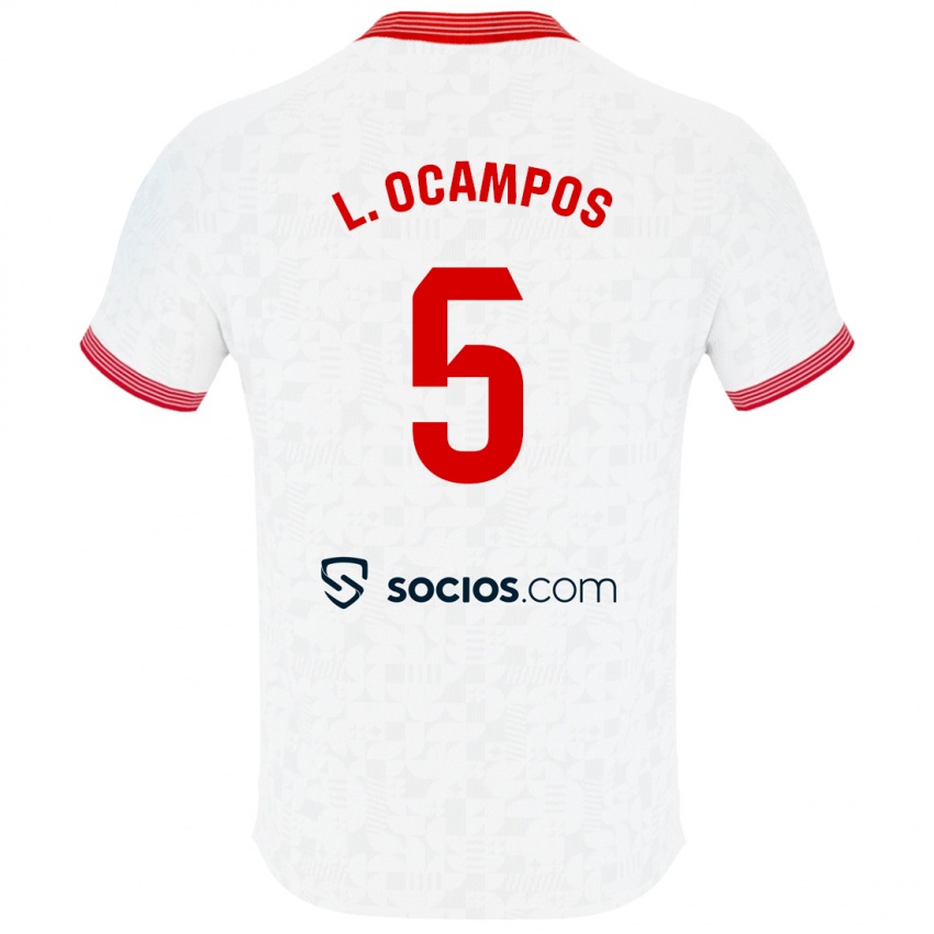 Pánské Lucas Ocampos #5 Bílý Domů Hráčské Dresy 2023/24 Dres