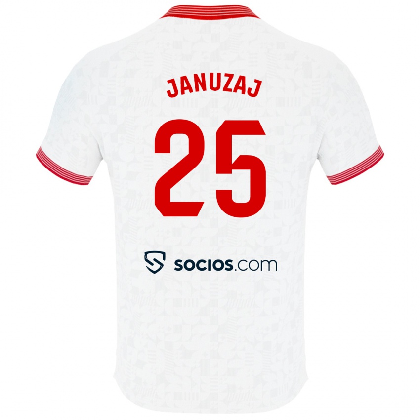 Pánské Adnan Januzaj #25 Bílý Domů Hráčské Dresy 2023/24 Dres