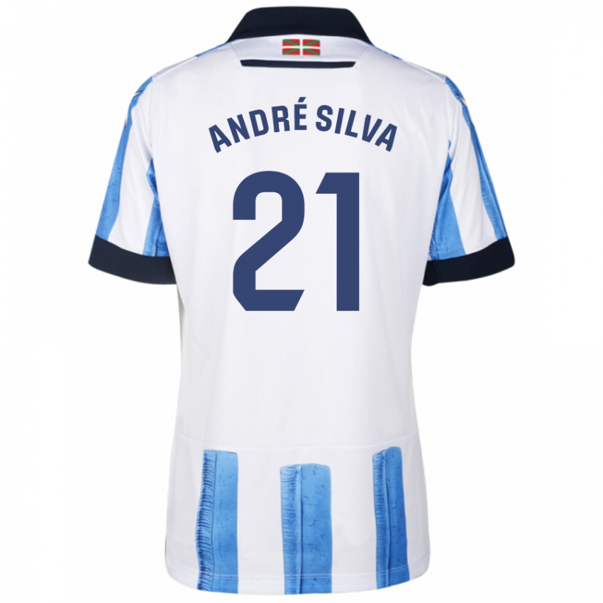 Pánské Andre Silva #21 Modrá Bílá Domů Hráčské Dresy 2023/24 Dres