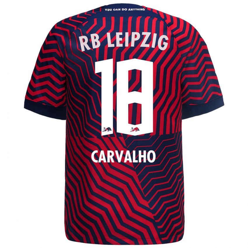 Pánské Fabio Carvalho #18 Modrá Červená Daleko Hráčské Dresy 2023/24 Dres