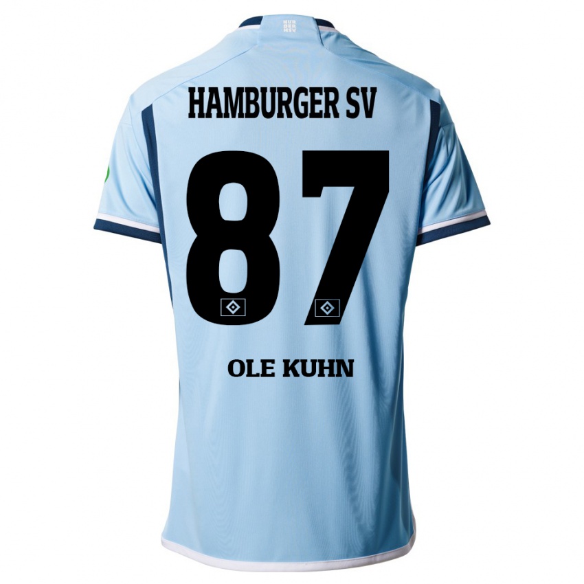 Pánské Niklas Ole Kühn #87 Modrý Daleko Hráčské Dresy 2023/24 Dres