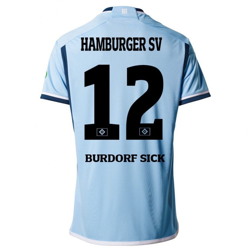 Pánské Emma Burdorf-Sick #12 Modrý Daleko Hráčské Dresy 2023/24 Dres