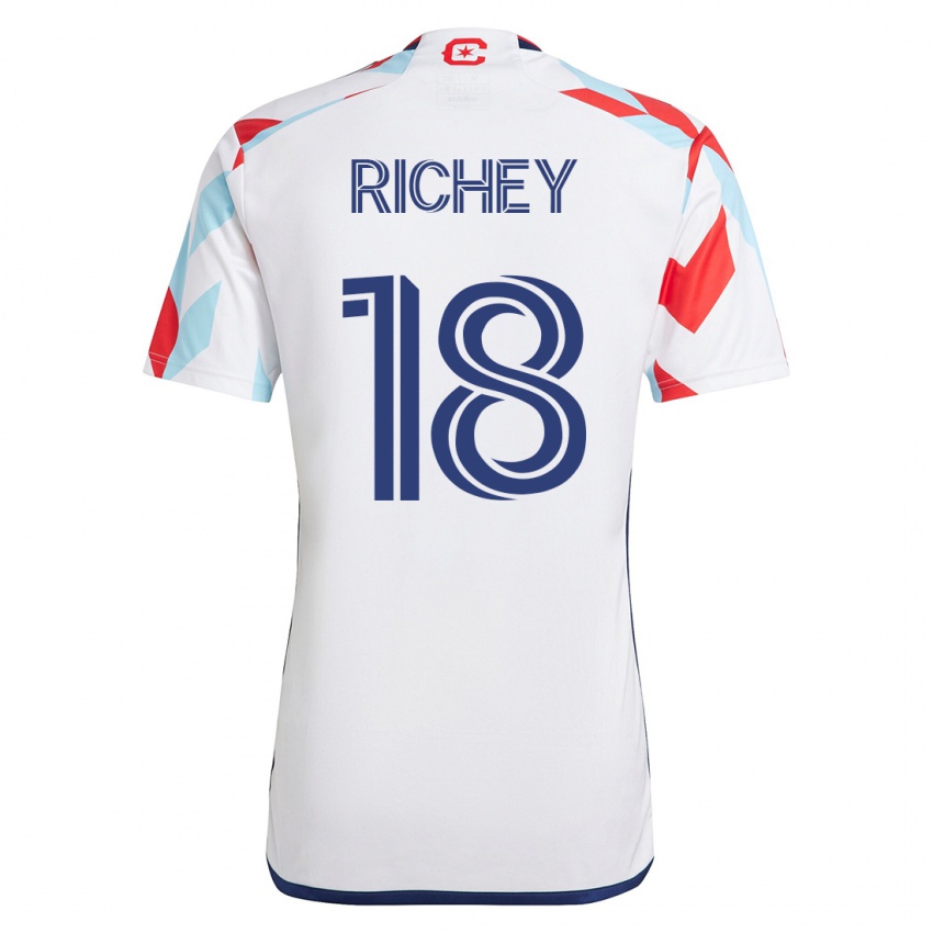 Pánské Spencer Richey #18 Bílá Modrá Daleko Hráčské Dresy 2023/24 Dres