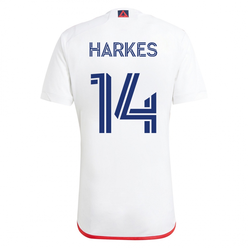 Pánské Ian Harkes #14 Bílá Červená Daleko Hráčské Dresy 2023/24 Dres