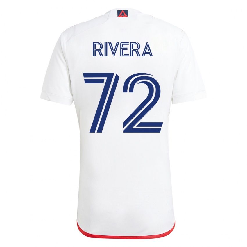 Pánské Damián Rivera #72 Bílá Červená Daleko Hráčské Dresy 2023/24 Dres