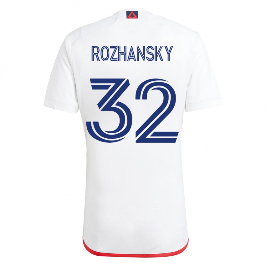 Pánské Jake Rozhansky #32 Bílá Červená Daleko Hráčské Dresy 2023/24 Dres