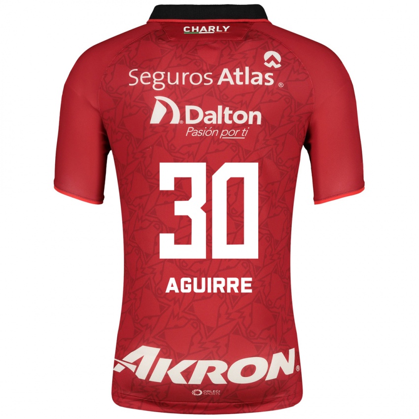 Pánské Eduardo Aguirre #30 Červené Daleko Hráčské Dresy 2023/24 Dres