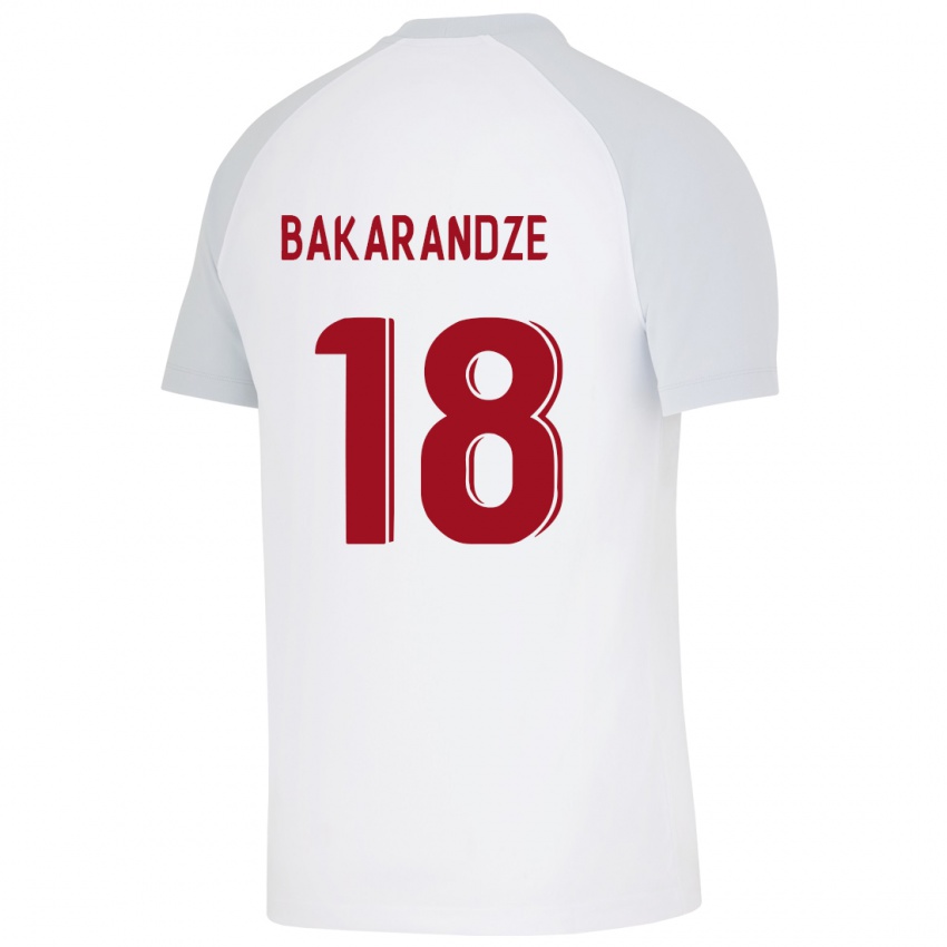 Pánské Kristina Bakarandze #18 Bílý Daleko Hráčské Dresy 2023/24 Dres