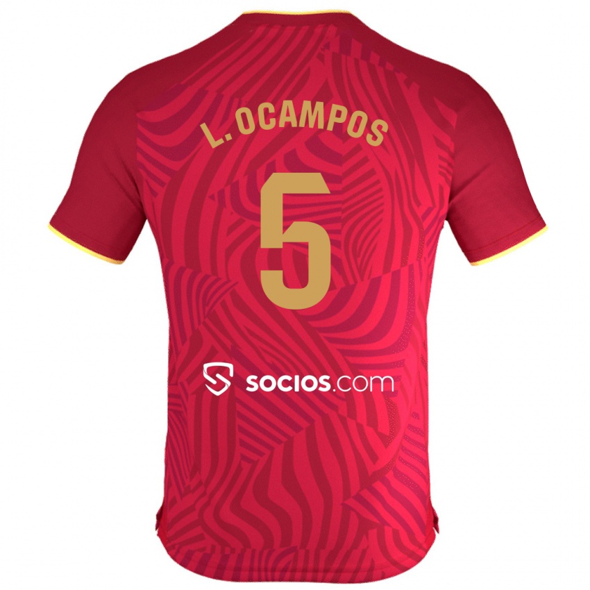 Pánské Lucas Ocampos #5 Červené Daleko Hráčské Dresy 2023/24 Dres