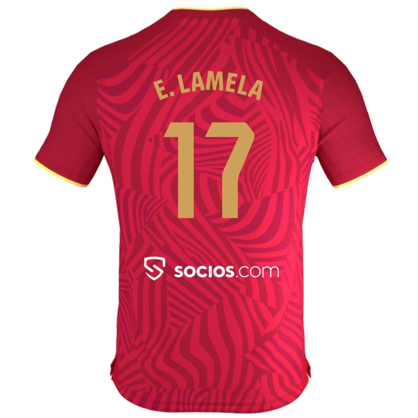 Pánské Erik Lamela #17 Červené Daleko Hráčské Dresy 2023/24 Dres