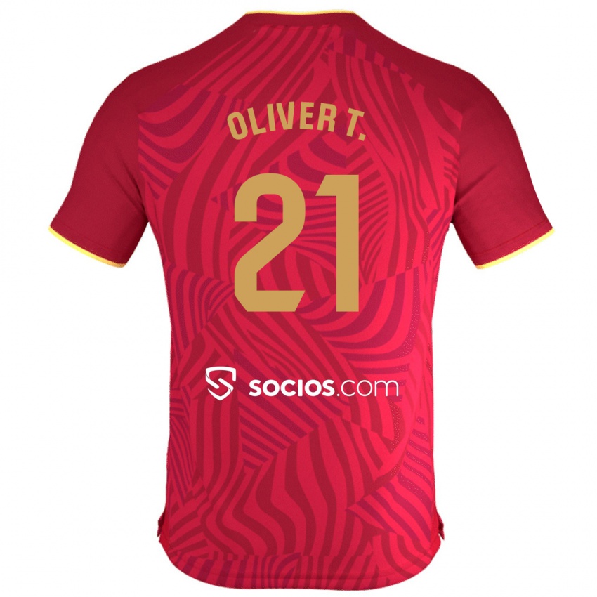 Pánské Oliver Torres #21 Červené Daleko Hráčské Dresy 2023/24 Dres