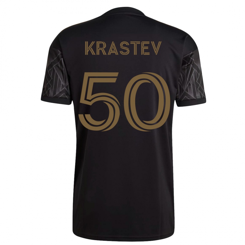 Dámské Filip Krastev #50 Černá Domů Hráčské Dresy 2023/24 Dres