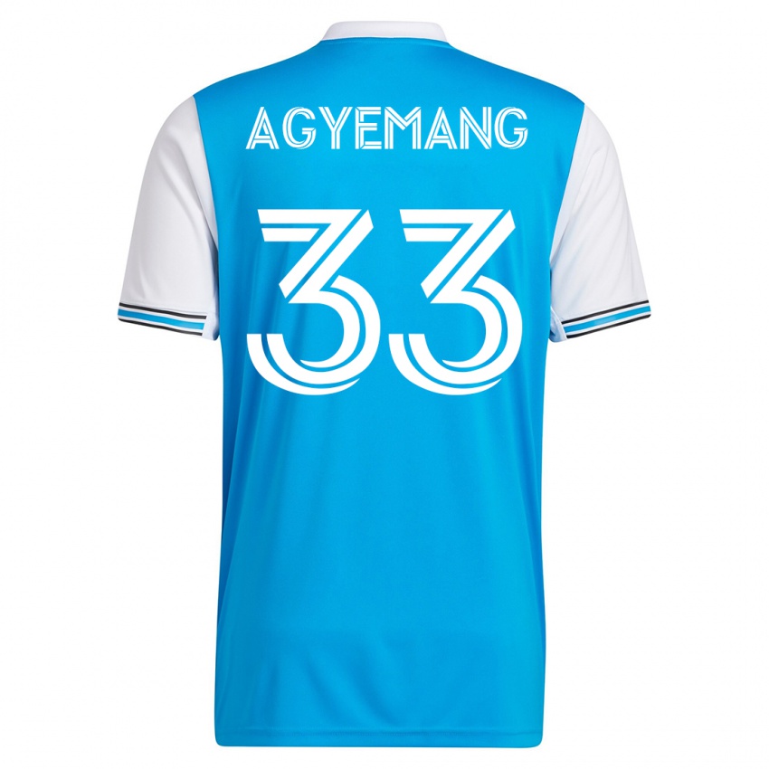 Dámské Patrick Agyemang #33 Modrý Domů Hráčské Dresy 2023/24 Dres