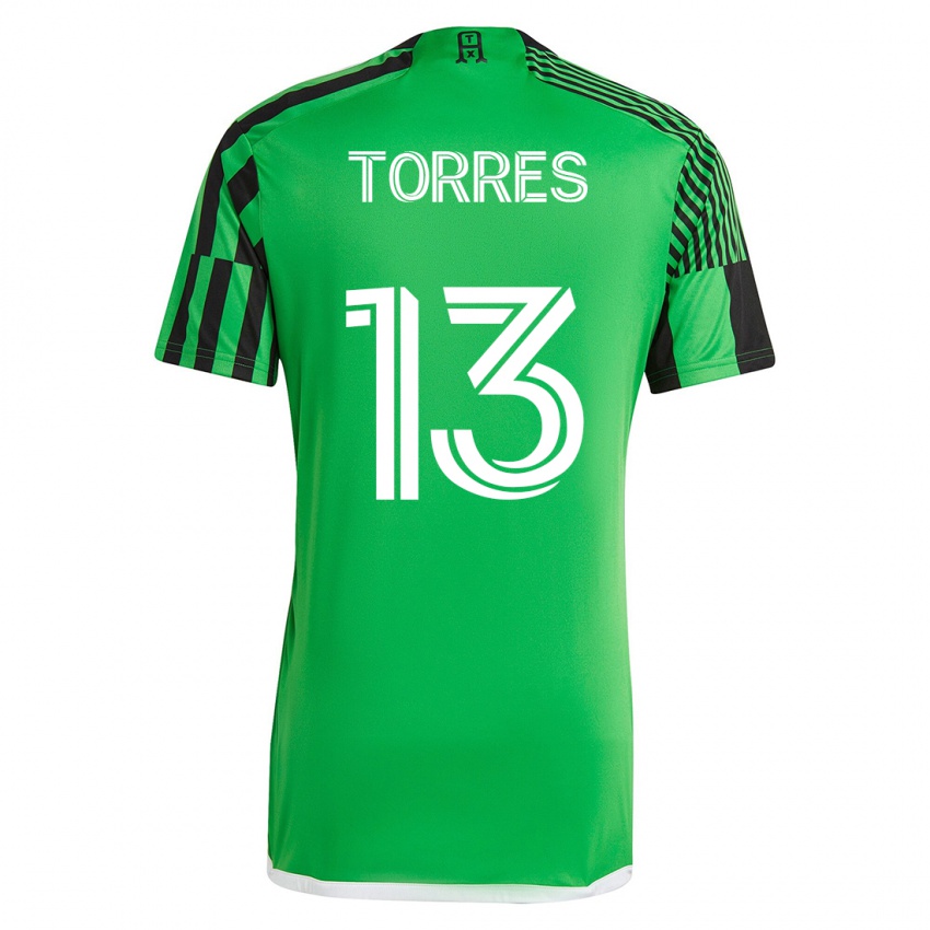 Dámské Leo Torres #13 Zelená Černá Domů Hráčské Dresy 2023/24 Dres
