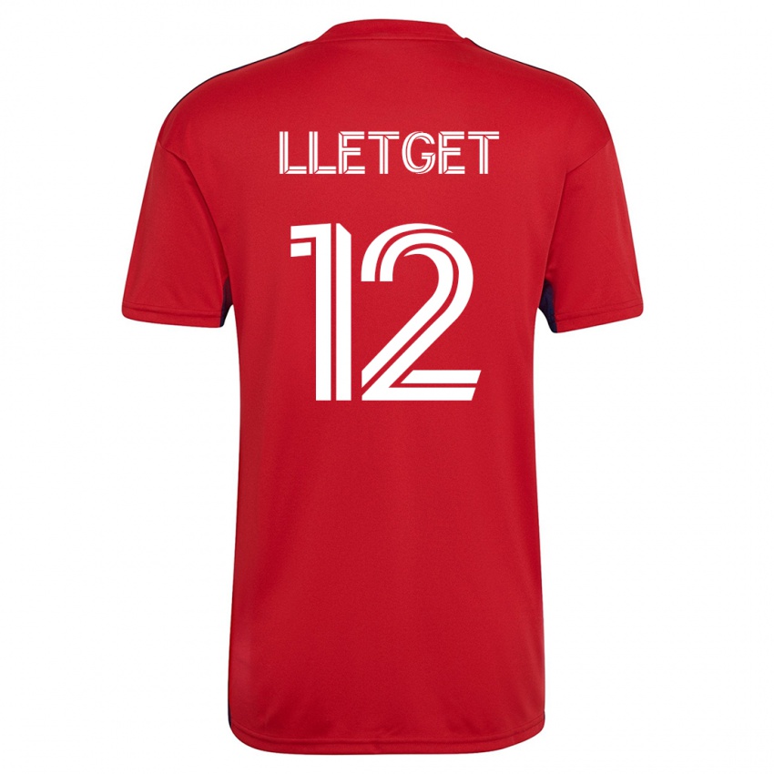 Dámské Sebastian Lletget #12 Červené Domů Hráčské Dresy 2023/24 Dres